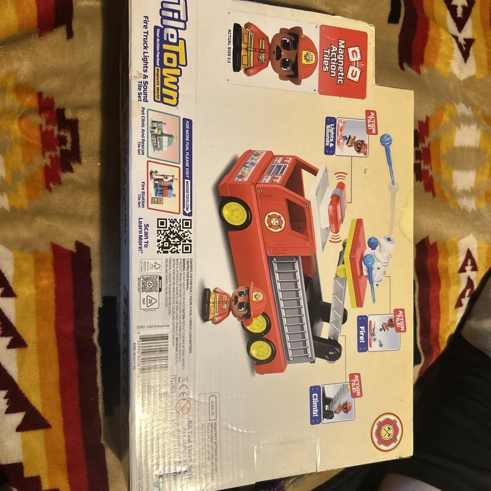 Tile Town Fire Trucks Lights & Sounds Tile Set New In Box Children Toy